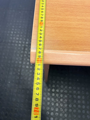 Compact Light Wood Office Desk with 3 Drawers