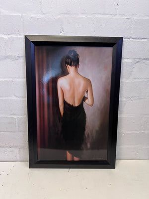 Elegant Backless Gown Framed Wall Art 90 x 60cm - 2ndhandwarehouse.com