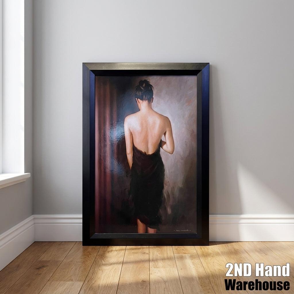 Elegant Backless Gown Framed Wall Art 90 x 60cm - 2ndhandwarehouse.com
