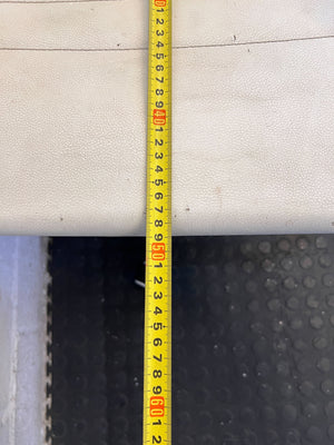 Sleek Cream Ribbed Swivel Office Chair