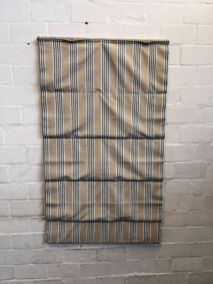 Classic Striped Roman Blind - Beige & Navy 130 x 80cm