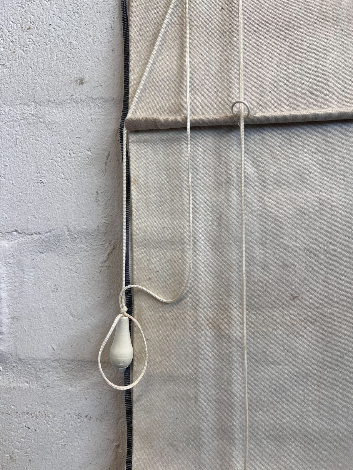 Classic Striped Roman Blind - Beige & Navy 130 x 80cm