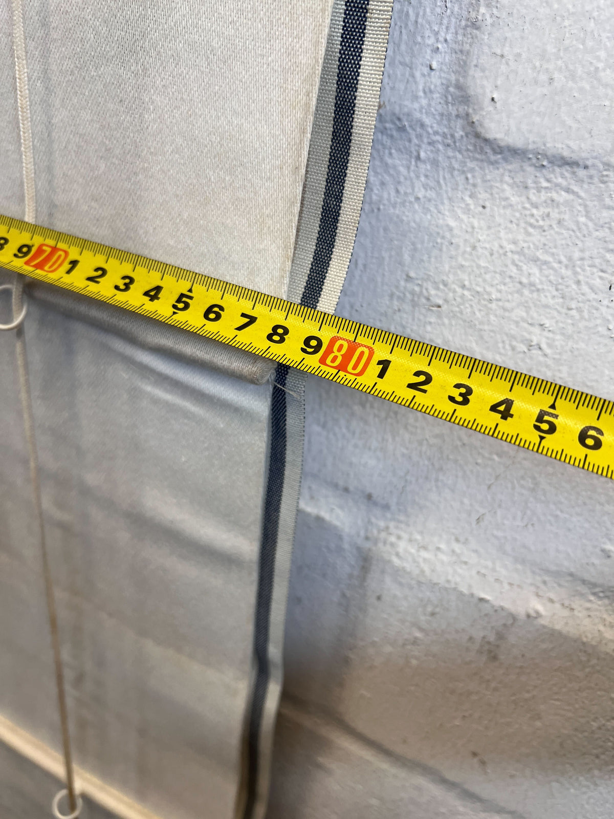 Classic Striped Roman Blind - Beige & Navy 130 x 80cm