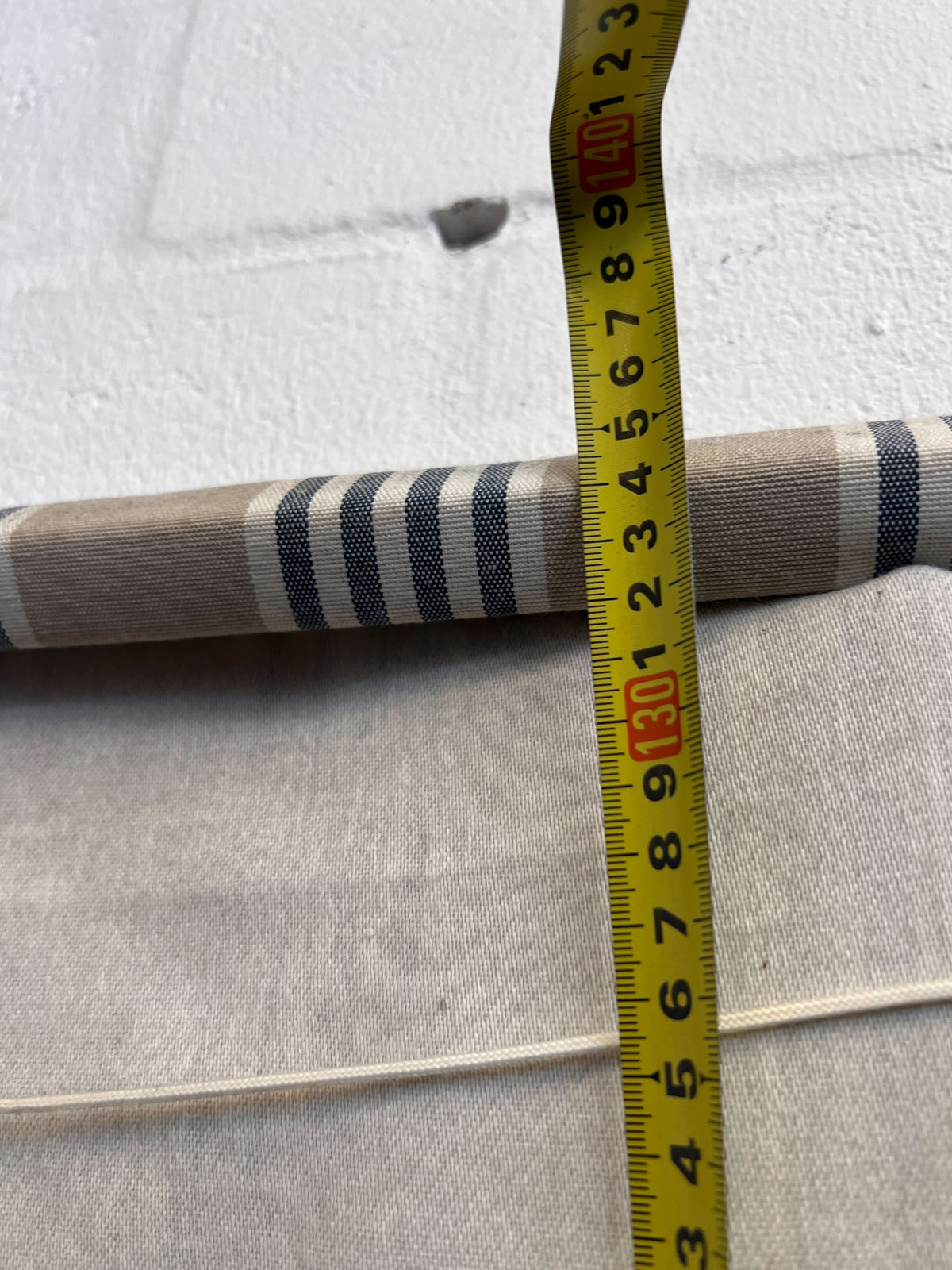 Classic Striped Roman Blind - Beige & Navy 130 x 80cm