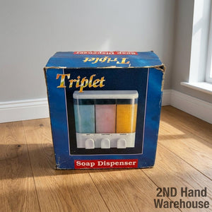 Triplet Wall-Mounted Soap Dispenser - 3-in-1 Shower Organizer