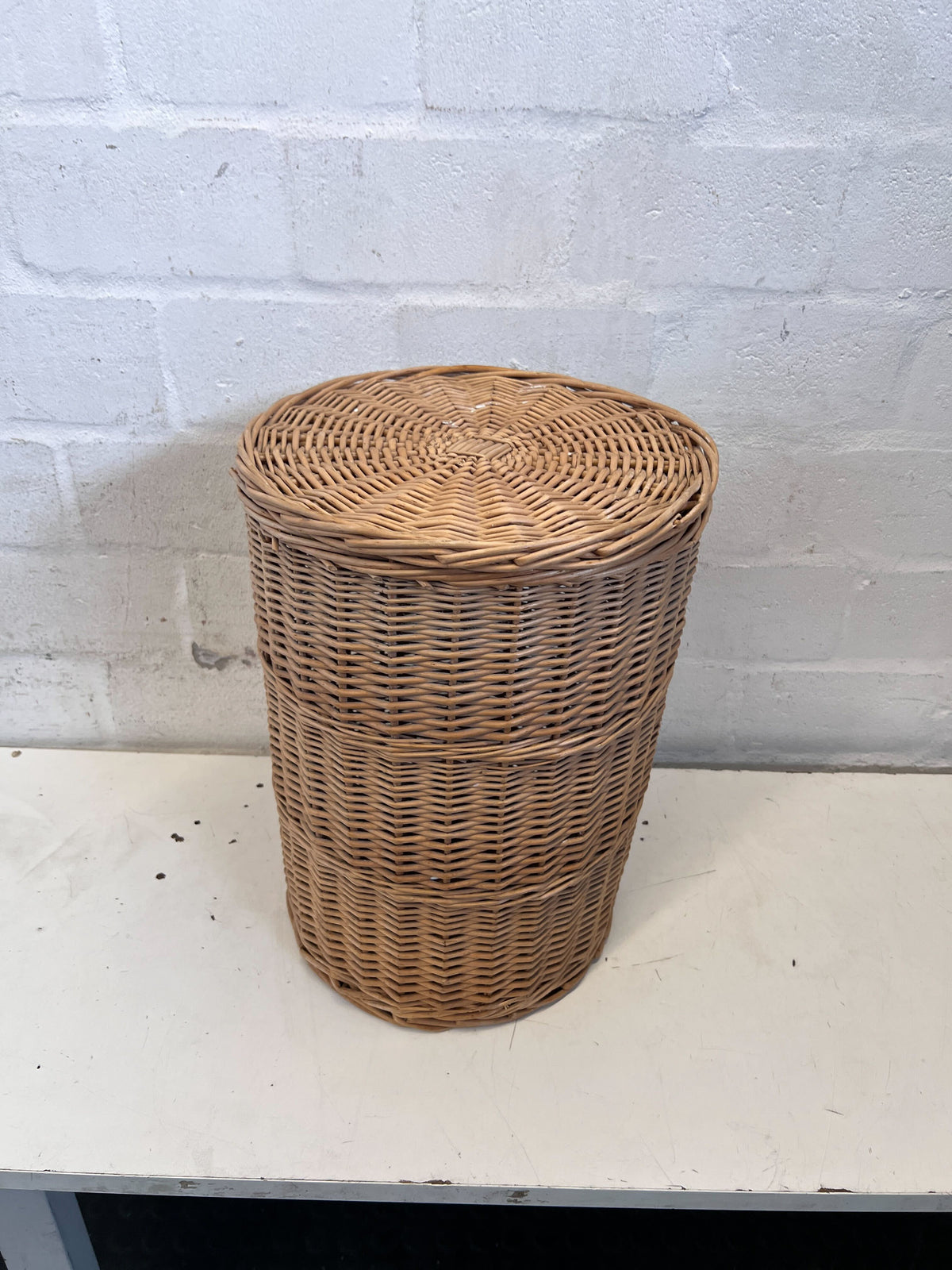 Charming Woven Wicker Storage Basket with Lid