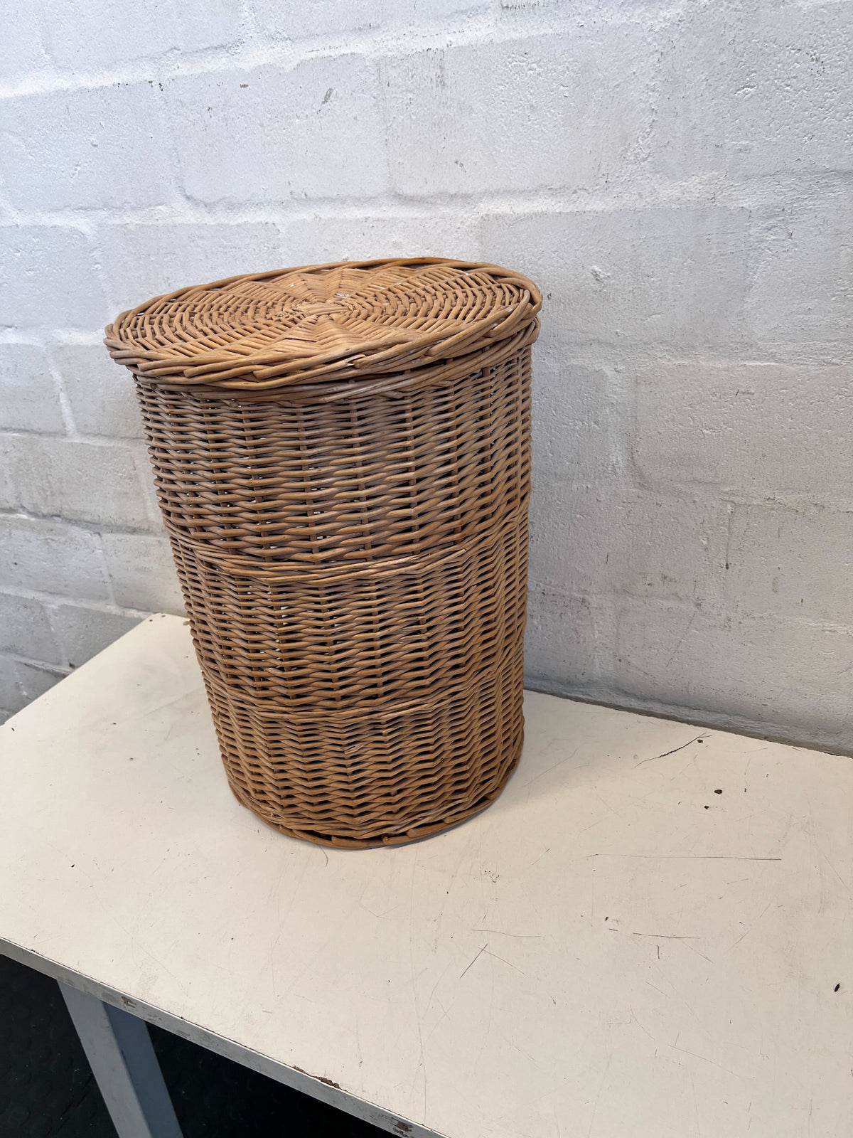 Charming Woven Wicker Storage Basket with Lid