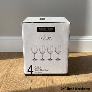 Maison Forine Leona Crystal White Wine Glasses - Set of 4