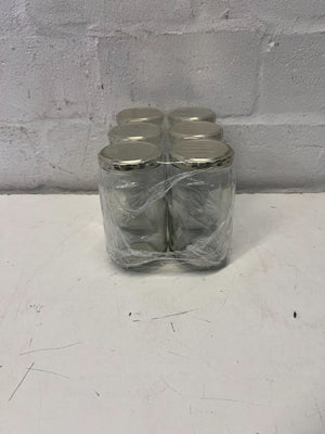 Set of 6 Clear Glass Jars with Silver Lids - 2ndhandwarehouse.com