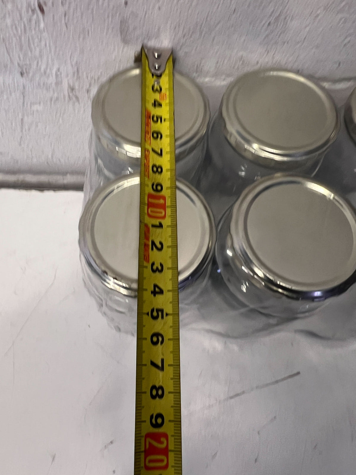 Set of 6 Clear Glass Jars with Silver Lids - 2ndhandwarehouse.com