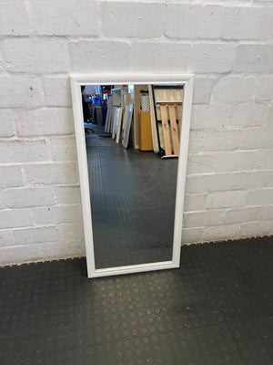 Versatile White-Framed Rectangular Mirror 97 x 50cm