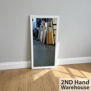 Versatile White-Framed Rectangular Mirror 97 x 50cm