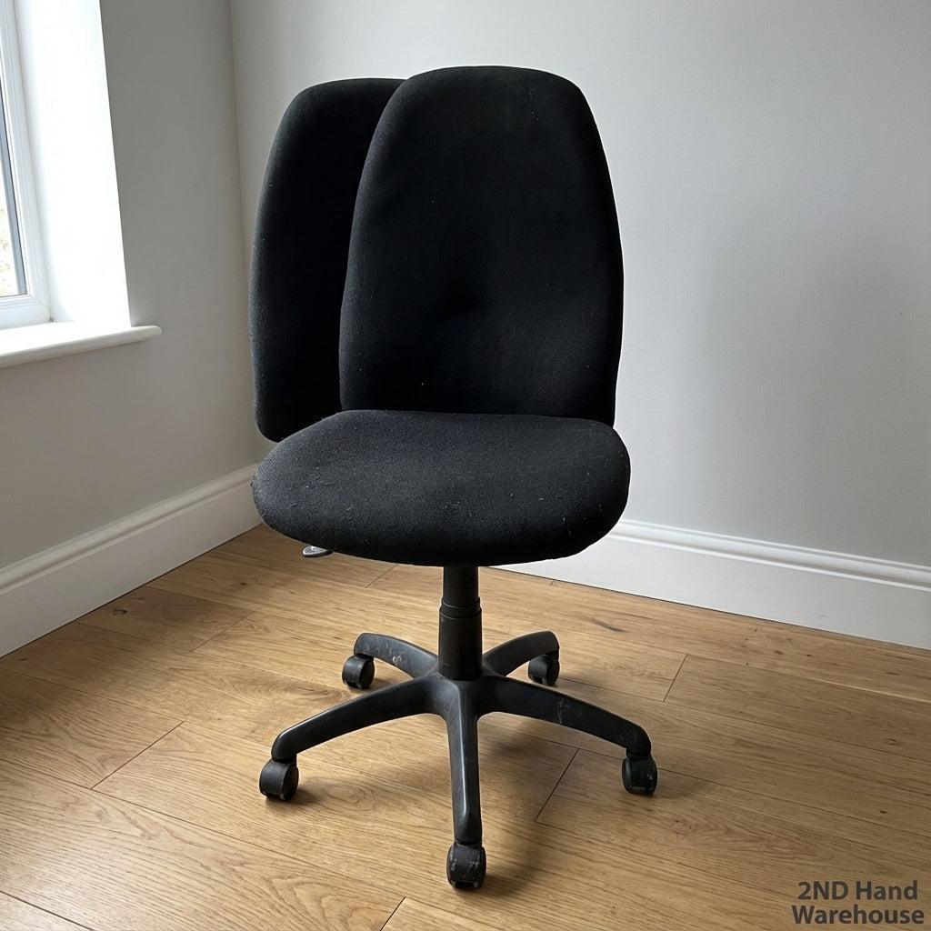 Comfortable Black Upholstered Office Chair