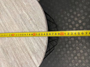 Industrial Chic Wire Basket Side Table with Stone Top