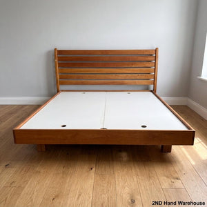 Stylish Mid-Century Inspired Wooden Platform Bed Frame 210 by 190