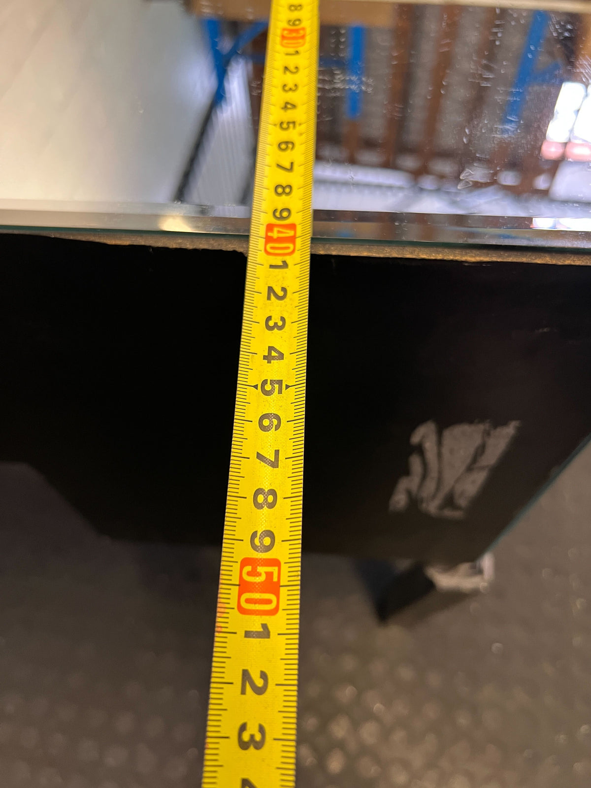 Damaged the mirror and two legs-Glamorous Mirrored Dressing Table / Small Desk with Crystal Knobs with damage