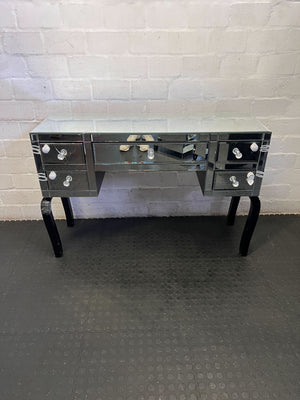 Damaged the mirror and two legs-Glamorous Mirrored Dressing Table / Small Desk with Crystal Knobs with damage
