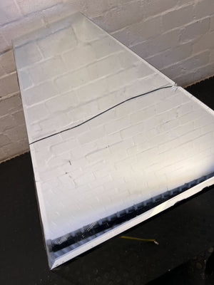 Damaged the mirror and two legs-Glamorous Mirrored Dressing Table / Small Desk with Crystal Knobs with damage