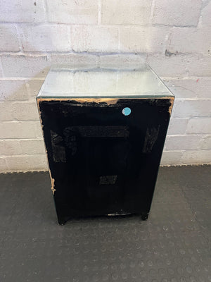 Glamorous Mirrored 3-Drawer Bedside Table with damage