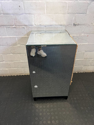 Glamorous Mirrored 3-Drawer Bedside Table with damage