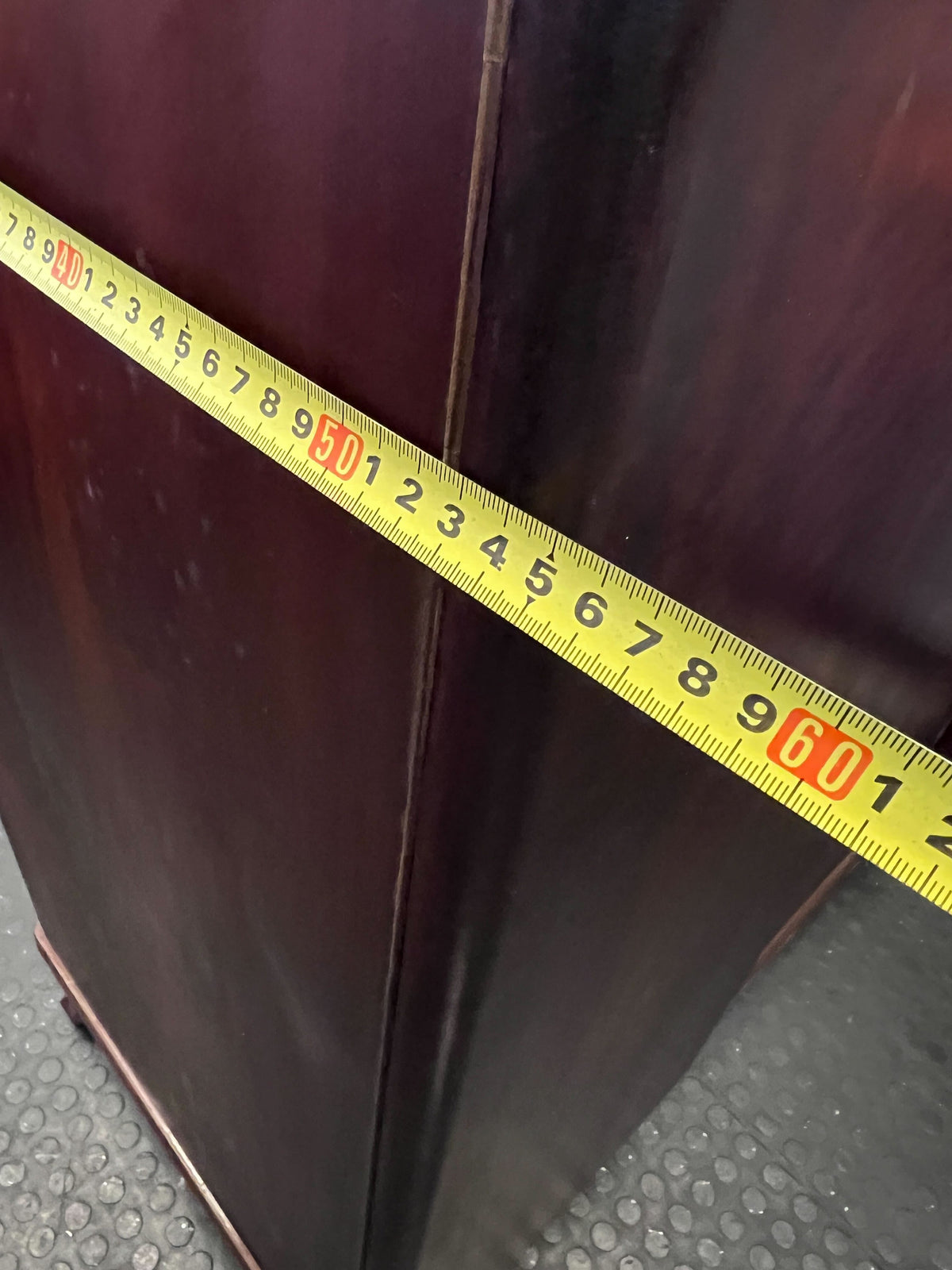 Elegant Vintage Dark Wood Triple Wardrobe