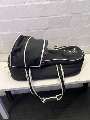 Cozy & Portable Baby Bassinet - Black with White Trim