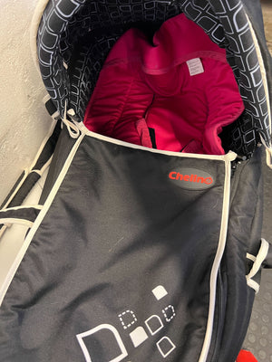 Cozy & Portable Baby Bassinet - Black with White Trim