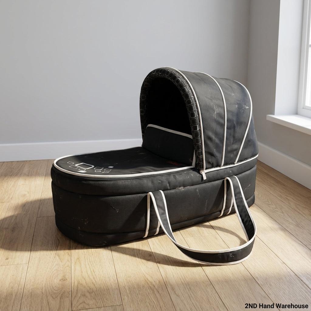 Cozy & Portable Baby Bassinet - Black with White Trim