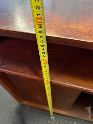 Retro Tiered Wooden Storage Cabinet | Mid-Century Style Sideboard