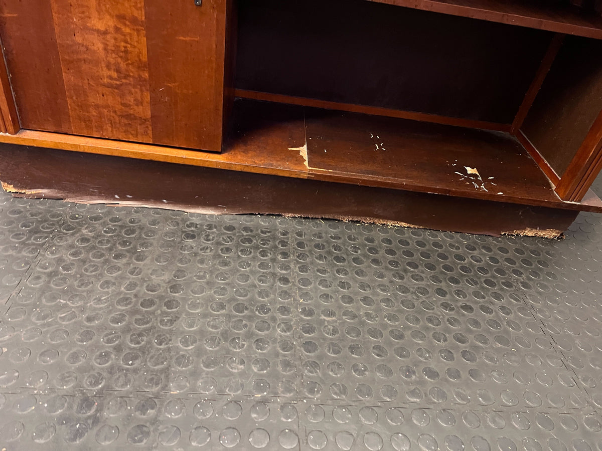 Retro Tiered Wooden Storage Cabinet | Mid-Century Style Sideboard