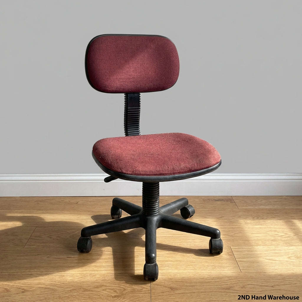 Adjustable Burgundy Office Desk Chair
