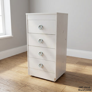 Chic Pale Grey 4-Drawer Dresser