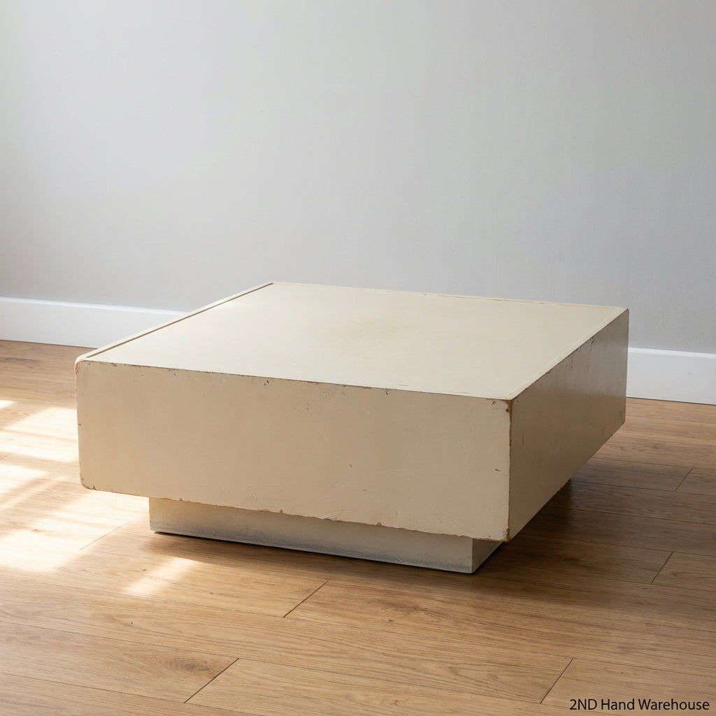 Minimalist Cream Square Coffee Table