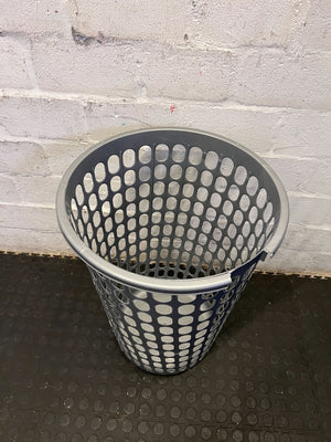 Versatile Grey Perforated Laundry Basket