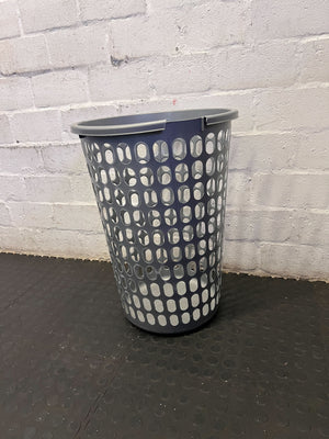 Versatile Grey Perforated Laundry Basket