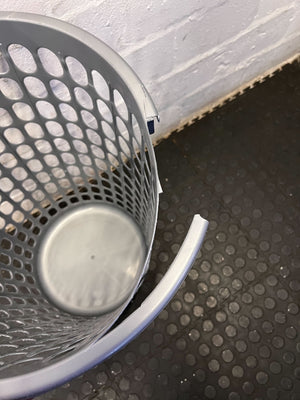 Versatile Grey Perforated Laundry Basket