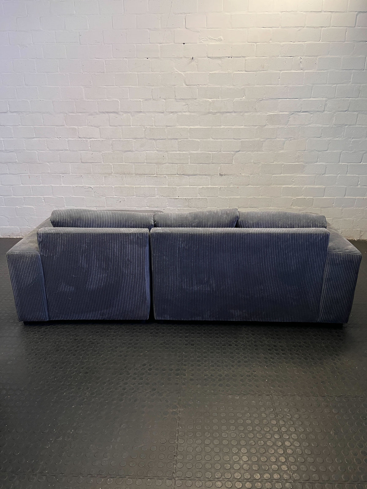 Comfort L-Shape Grey Corduroy Sectional Sofa with Chaise