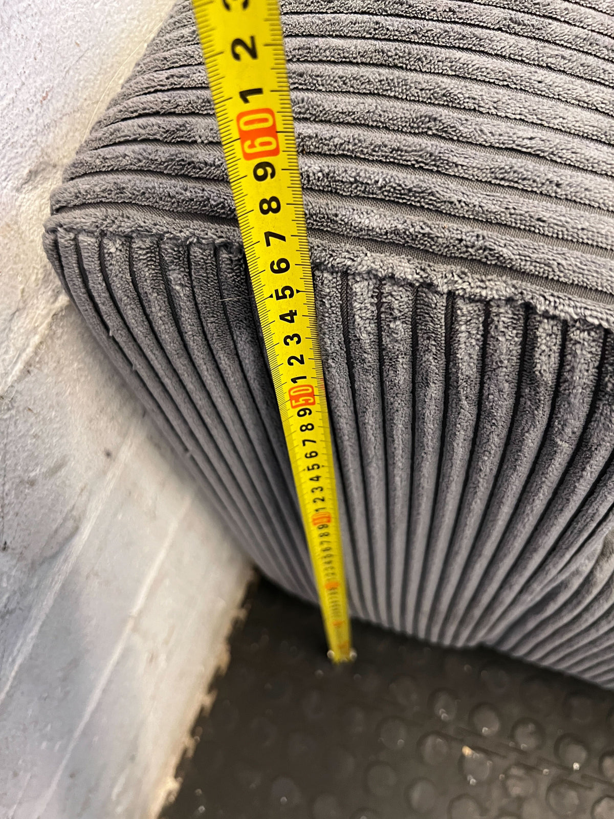 Comfort L-Shape Grey Corduroy Sectional Sofa with Chaise