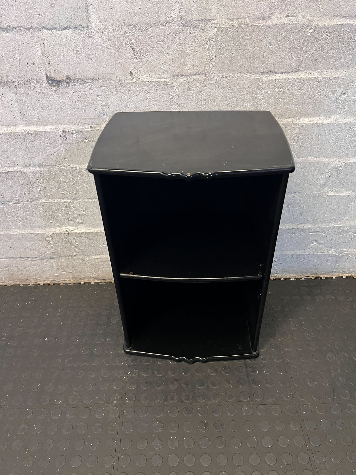 Elegant Black Tiered Display Shelf