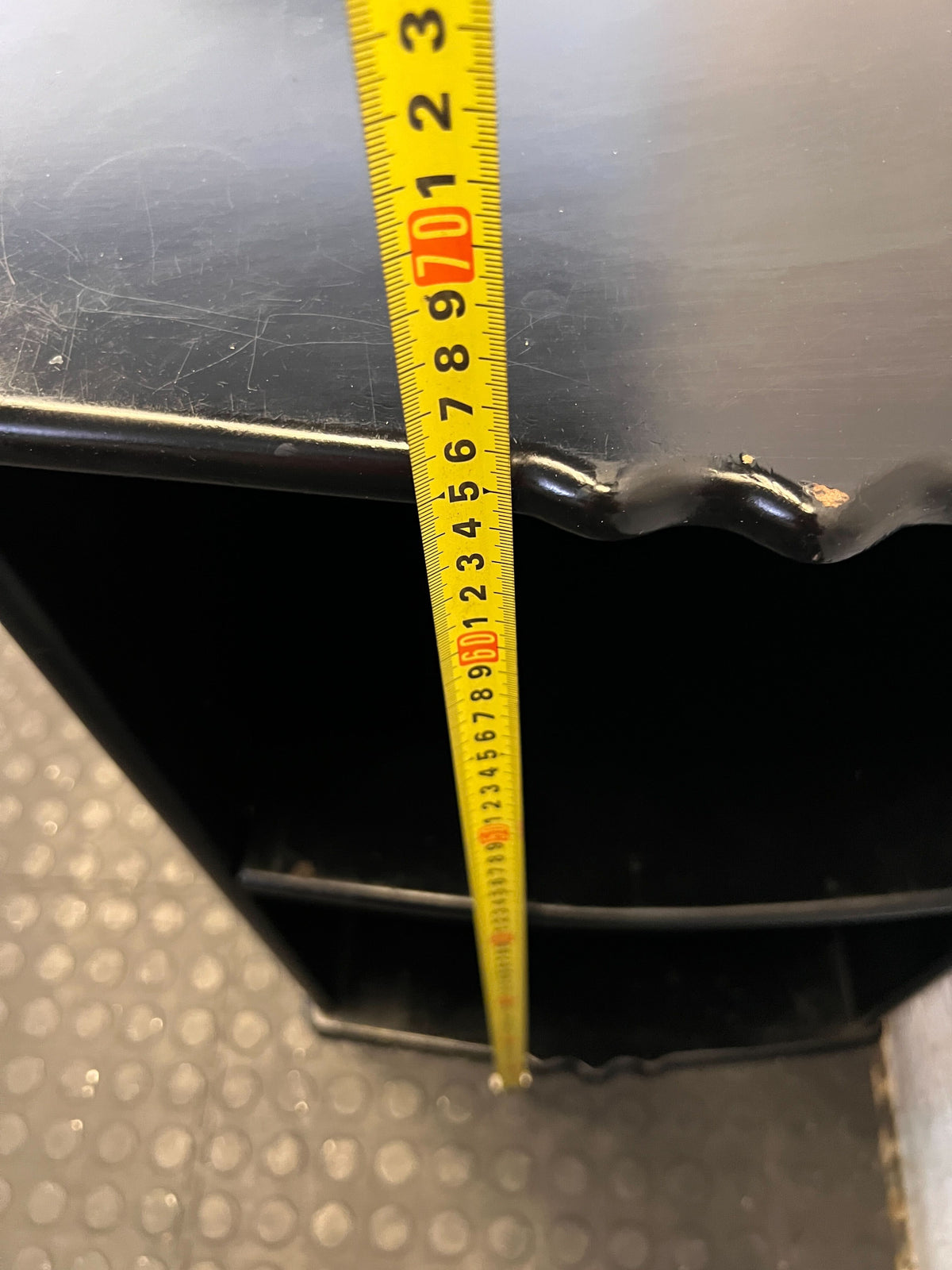 Elegant Black Tiered Display Shelf