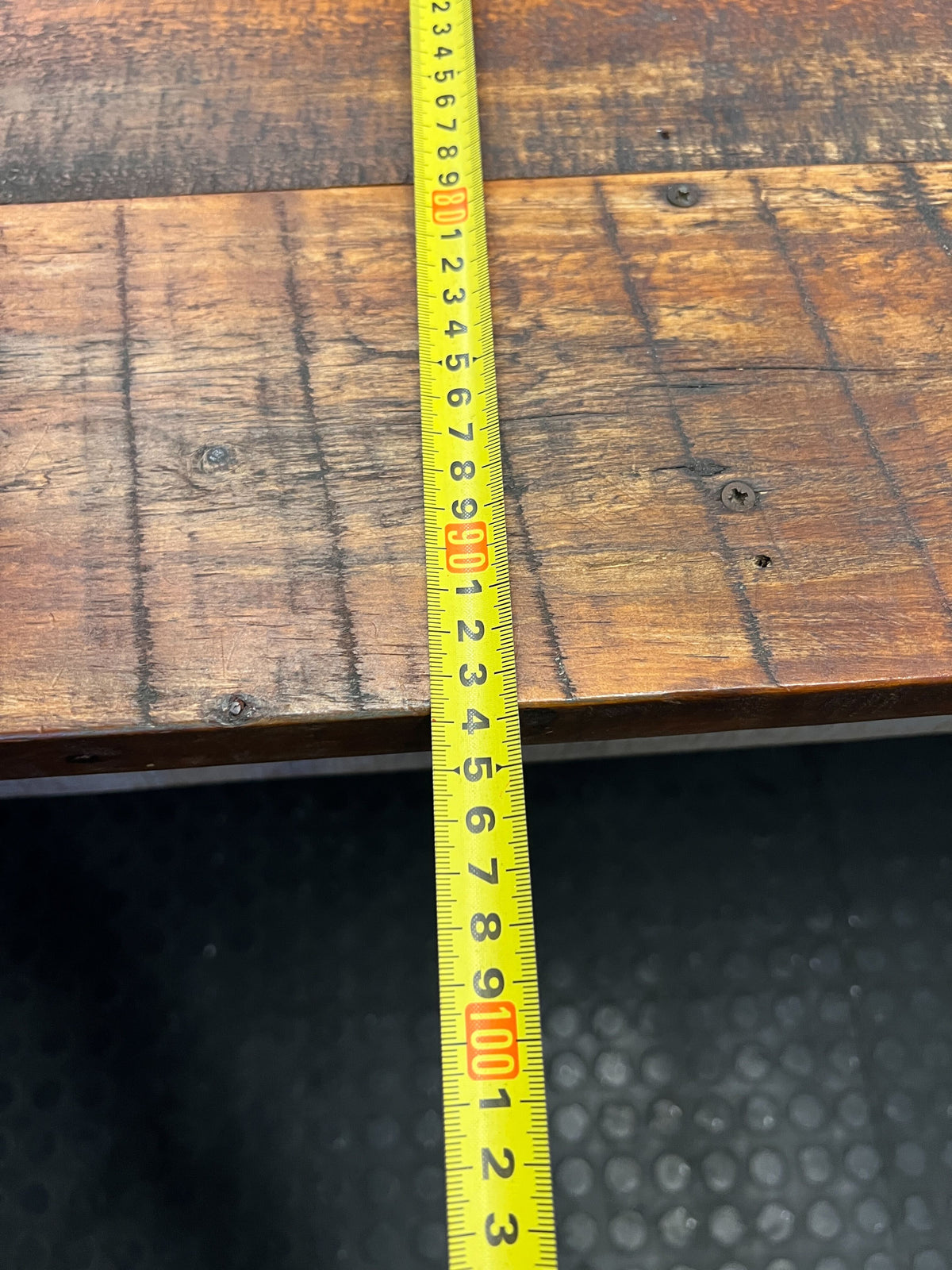 Rustic Reclaimed Wood & Grey Base Versatile Table - Fair used 240W x 94W x 75H