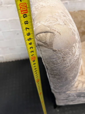 Elegant Damask Armchair - Cream & Gold Patterned Accent Chair - Fair used