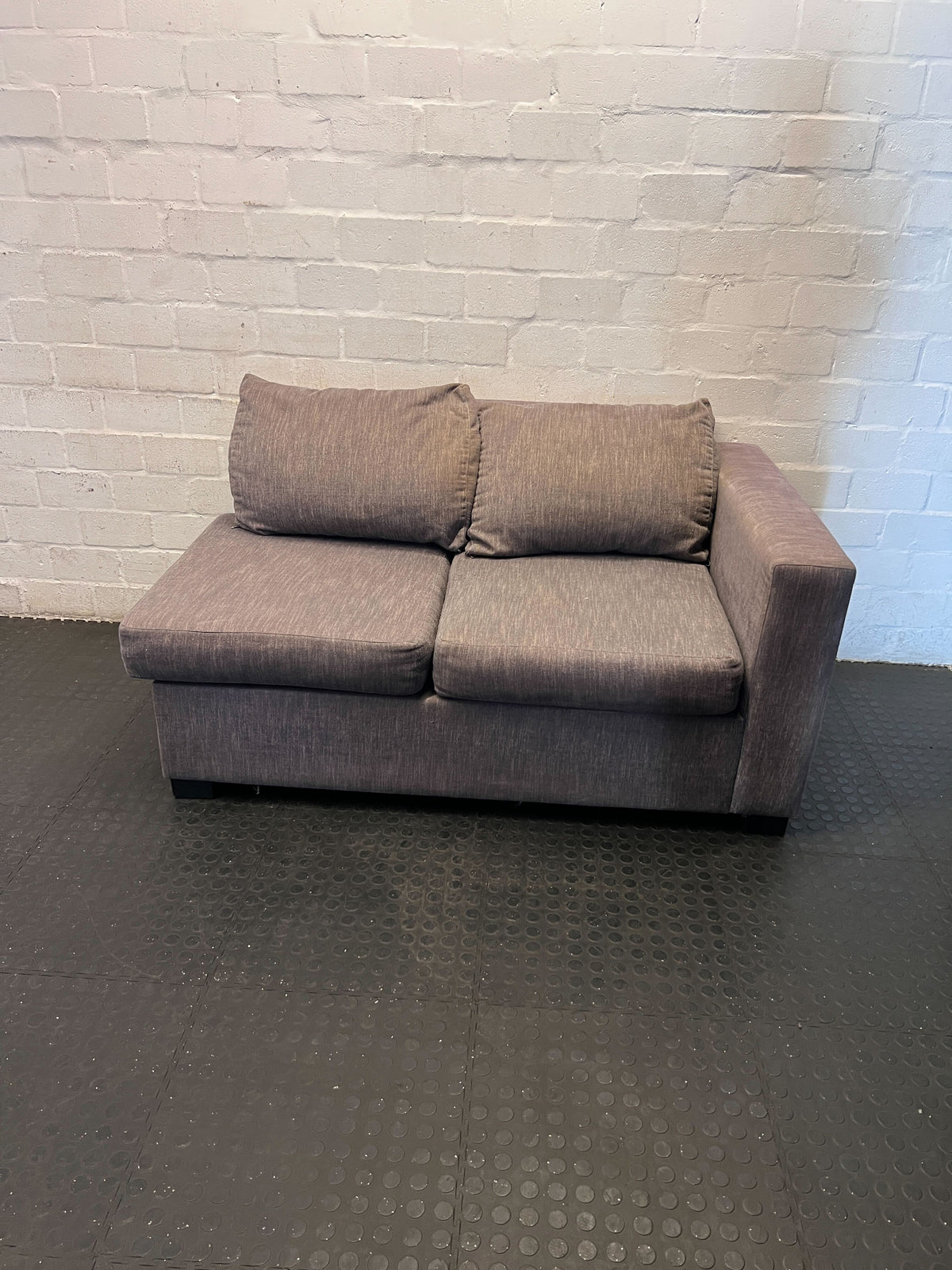 Compact Grey 2-Seater Sofa with Right Armrest - Fair used