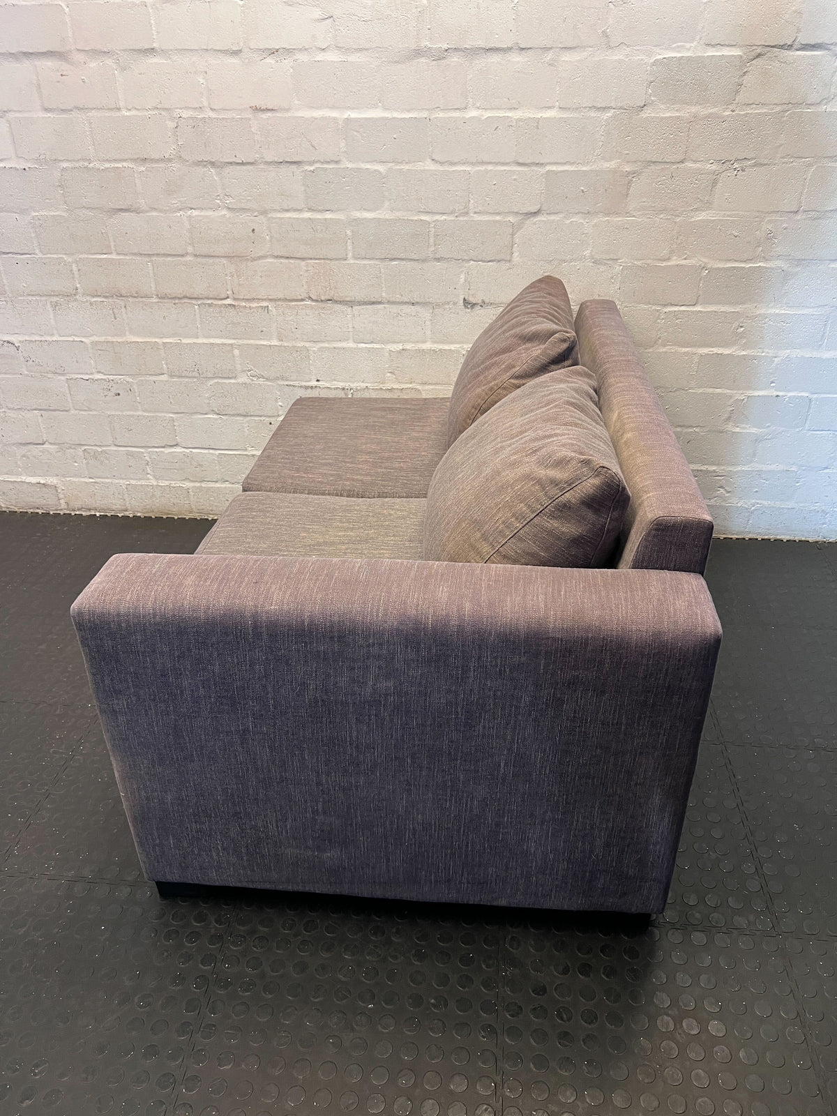 Compact Grey 2-Seater Sofa with Right Armrest - Fair used