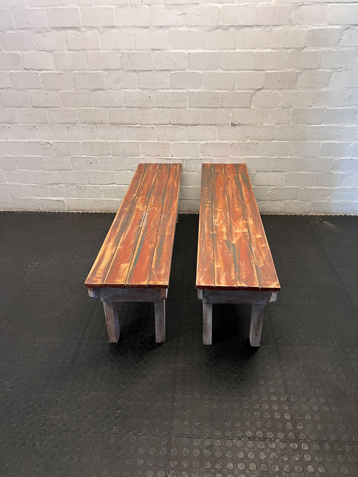 Rustic Distressed Wooden Bench - Good