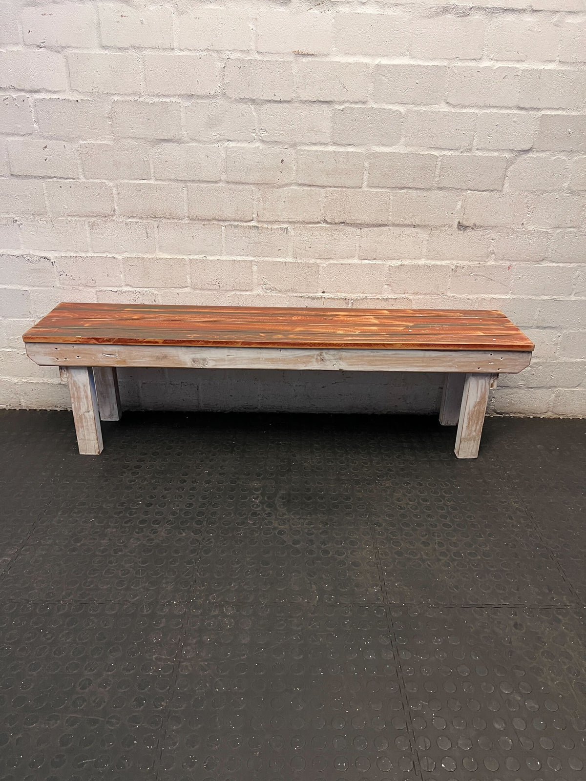 Rustic Distressed Wooden Bench - Good