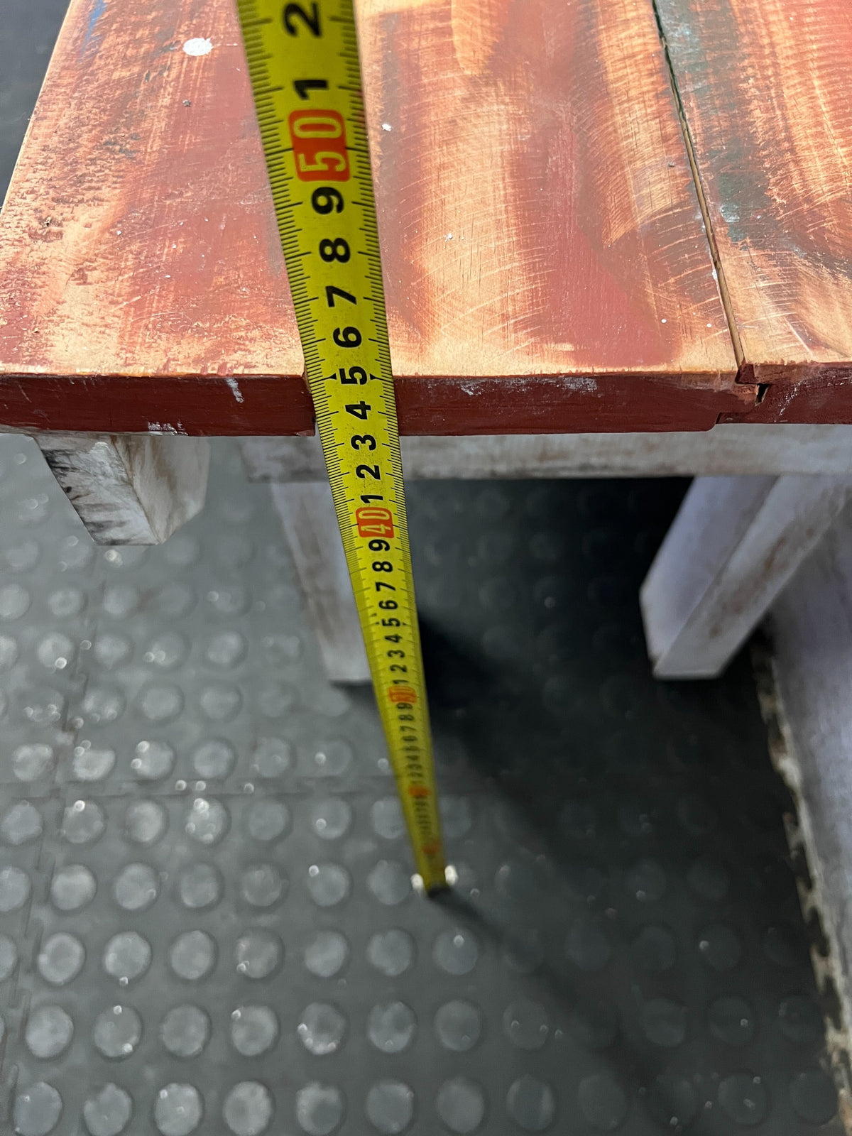 Rustic Distressed Wooden Bench - Good