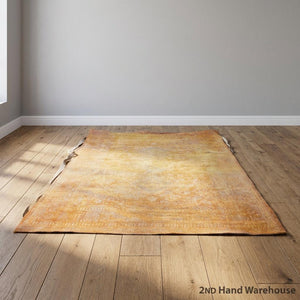 Vibrant Orange & Gold Patterned Area Rug - Some small damages 230 x 158cm - 2ndhandwarehouse.com
