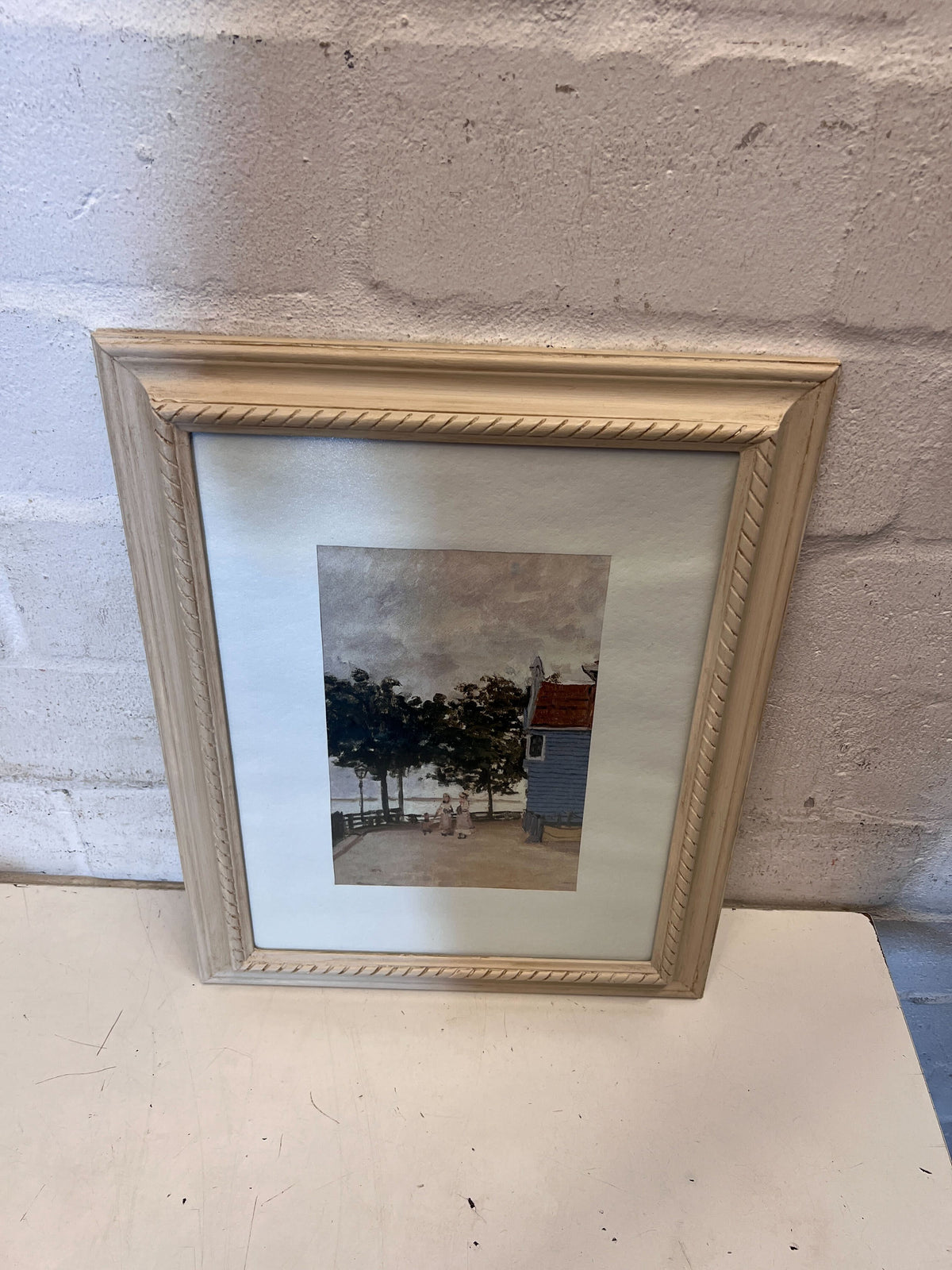 Charming Waterside Village Framed Art Print - 2ndhandwarehouse.com