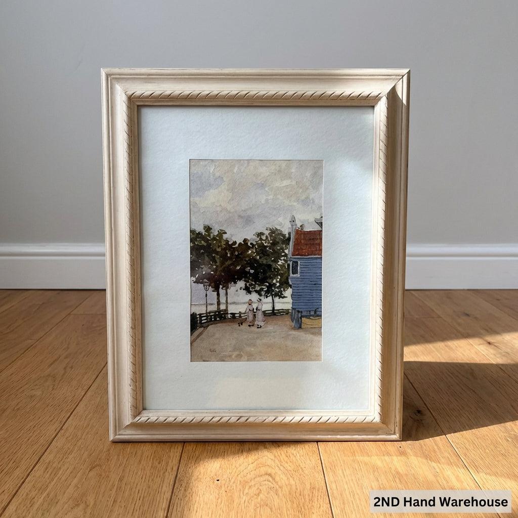 Charming Waterside Village Framed Art Print - 2ndhandwarehouse.com